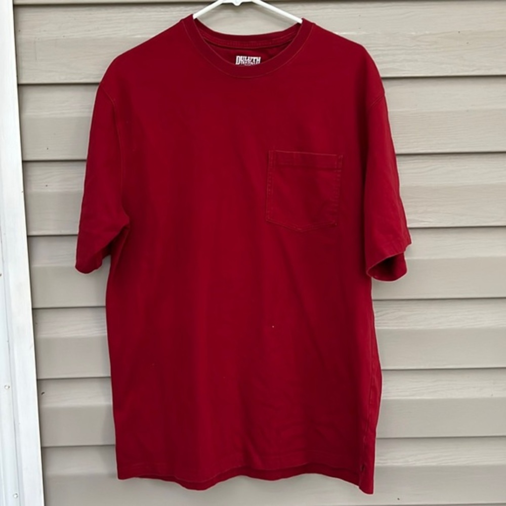 Duluth Trading Co.mens red longtail T
